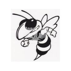 Наклейка Бджола 16х15 чорна