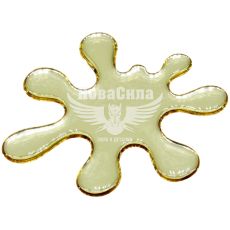Наклейка Клякса (силикон золота) 8.5х7