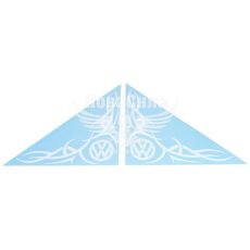 Наклейка Кутова (скла бокового) (VW) (біла) 31х31