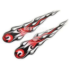 Наклейка Пламя красная 33х8