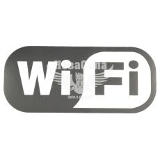 Наклейка з написом Wi Fi 15x7 срібна