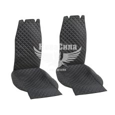 Накидки на сидіння (Polytep) екошкіра перед. синя нитка (к-т.-2шт.)