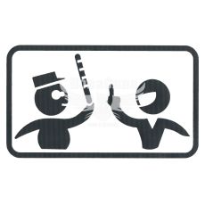 Наклейка Поліцейський 16х9 чорна