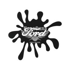 Наклейка Клякса Ford (черная) 12х11