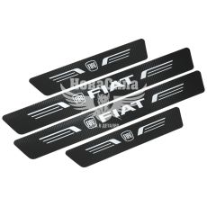 Наклейки на пороги карбон Fiat кт. 4шт. 55х7 передні, 35х7 задні