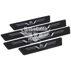 Наклейка на пороги карбон Citroen кт. 4шт. 55х7 передние, 35х7 задние (New)