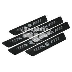 Наклейки на пороги карбон Volkswagen кт. 4шт. 55х7 передні, 35х7 задні