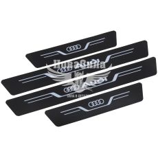 Наклейка на пороги карбон Audi кт. 4шт. 55х7 передние, 35х7 задние (New)