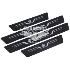 Наклейка на пороги карбон Volkswagen кт. 4шт. 55х7 передние, 35х7 задние (New)