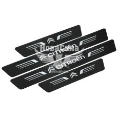 Наклейка на пороги карбон Citroen кт. 4шт. 55х7 передние, 35х7 задние