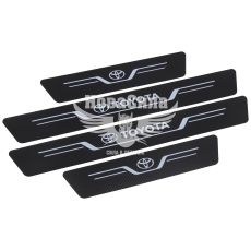 Наклейки на пороги карбон Toyota кт. 4шт. 55х7 передні, 35х7 задні (New)