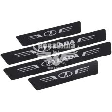 Наклейка на пороги карбон Lada кт. 4шт. 55х7 передние, 35х7 задние