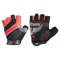 Рукавиці (Greys) L короткі пальці, гелеві вставки чорні/червоні GR18333