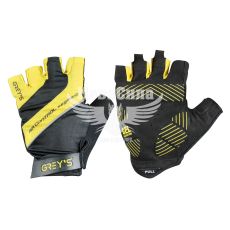 Рукавиці (Greys) L короткі пальці, гелеві вставки чорні/жовті