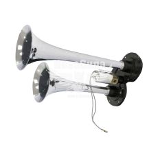 Сигнал повітряний 12V/24V 2 тр. хром (ДК) 230/290мм