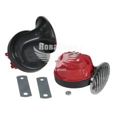 Сигнал ракушка 12V (Zollex) черв./хром