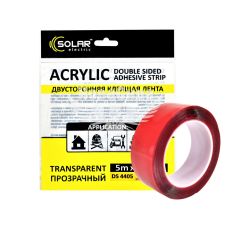 Скотч двохстор. 40мм. 5м. (Solar) Acrylic (прозрачный усил.)