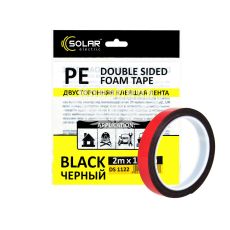 Скотч двохстор. 12мм. 2м. (Solar) (черный)