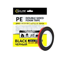 Скотч двохстор. 10мм. 5м. (Solar) (черный)