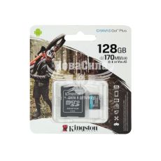Флешка (microSD) 128GB Class 10 (Kingston) Go Plus з адаптером