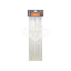 Хомут пластиковый белый 7,6х300 (Tecmaxx) (уп. 50шт.)