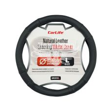 Чохол руля L шкіра чорний 39-41см. (CarLife) SW244L