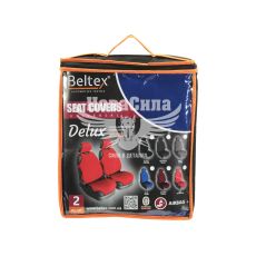 Чехлы на сиденья (майки) (Beltex) Унив. перед. синие Delux (к-т.-2шт.)