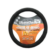 Чехол руля M кожа черный 37-39см. (Lavita) 302