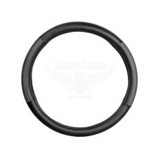 Чохол руля L чорний з сірими вставками 39-41см. (CarLife)