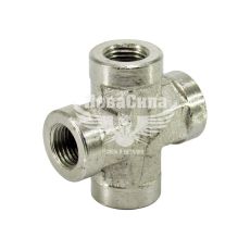 Швидкороздільне зєднання (перехідник) з внутр. різьбою 1/4-1/4-1/4-1/4мм. (Intertool) (хрест)