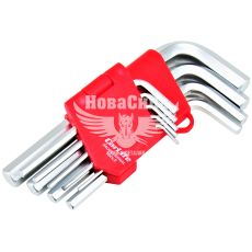 Набір шестигранних ключів Г-подібних (Carlife) 9 од. Cr-V