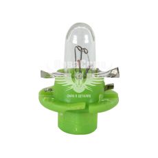 Лампочка без цоколя семечка W2W зелена 12V-2Вт BX8.4d (Zollex) (з патроном) (упак.-10шт.)