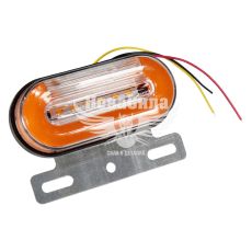 Фонарь габаритный универсальный (КНР) LED 12-24V желтый (с бегущим поворотником)