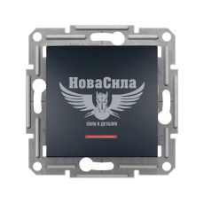 Schneider Electric Asfora Выключатель проходной одинарный с подсветкой, антрацит, без рамки