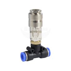 Швидкороздільне зєднання (трійник) на шланг 8мм. mini (MG) (швидкороз'ємне з'єднання до набору для продувки кабіни вантажних авто)