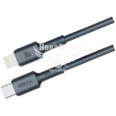 Кабель для зарядки моб. телеф. Type-C to Lightning (Brevia) 1м. чорний, 30W, Box