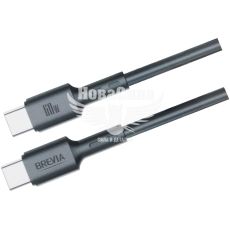 Кабель для зарядки моб. телеф. Type-C to Type-C (Brevia) 1м. чорний, 60W, Box
