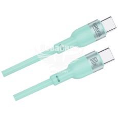 Кабель для зарядки моб. телеф. Type-C to Type-C (Brevia) 1.2м. зелений 60W, Box