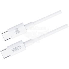 Кабель для зарядки моб. телеф. Type-C to Type-C (Brevia) 1м. білий, 60W, Box (55100)