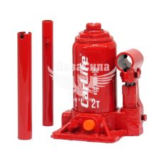 Домкрат гидравлический 2т. (CarLife) 2-х шток. (выс. под. 360мм.)