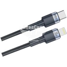 Кабель для зарядки моб. телеф. Type-C to Lightning (Brevia) 1.2м. чорний, 30W, Box (53120)