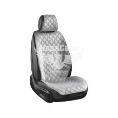 Накидки на сидіння (CarLife) преміум перед. Turbo (к-т.-2шт.) сірі