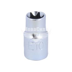 Головка торцева низька E-профіль 1/4 E-10мм. (Toptul)