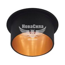 Feron Світильник вбудований DL6005 круглий під лампу G5.3 MR16, чорний / золото