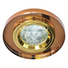 Feron Світильник вбудований 8060-2 круглий під лампу G5.3 MR16, коричневий золото