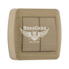 LEZARD DEMET Выключатель двойной, клен