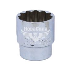 Головка торцева низька дванадцятигранна 1/2 32мм. (Toptul)