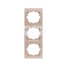 LEZARD DERIY Рамка 3-а вертикальна, крем