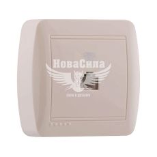 LEZARD DEMET Розетка телефонна євро, крем