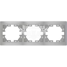 LEZARD MIRA Рамка 3-а горизонтальна, сірий металік